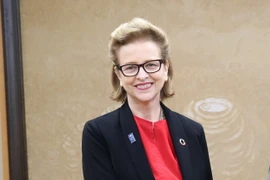 Trưởng đại diện thường trú của UNDP tại Việt Nam Caitlin Wiesen. (Ảnh: Dương Giang/TTXVN)