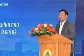 Ông Nguyễn Mạnh Khởi, Phó Cục trưởng Cục Quản lý nhà và thị trường Bất động sản, Bộ Xây dựng phát biểu tại Hội thảo. (Ảnh: Trần Xuân Tình/TTXVN)