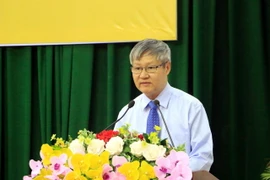 Ông Võ Tấn Thành, Phó Chủ tịch Phòng Thương mại và Công nghiệp Việt Nam, phát biểu tại Hội thảo. (Ảnh: Phạm Minh Tuấn/TTXVN)