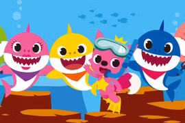 Các nhân vật hoạt hình trong bài hát Baby Shark. (Ảnh: Billboard/TTXVN)