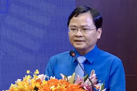 Bí thư thứ nhất Ban chấp hành Trung ương Đoàn Thanh niên Cộng sản Hồ Chí Minh Nguyễn Anh Tuấn phát biểu tại Diễn đàn. (Ảnh: Hồng Giang/TTXVN)