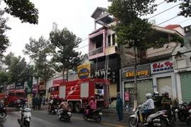 Hiện trường vụ cháy. (Ảnh: TTXVN phát)