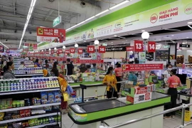 Khách hàng mua sắm tại siêu thị. (Ảnh: Trần Việt/TTXVN)