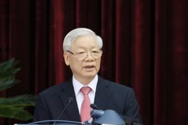 Tổng Bí thư, Chủ tịch nước Nguyễn Phú Trọng phát biểu khai mạc Hội nghị. (Ảnh: Trí Dũng/TTXVN)