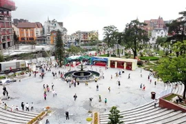 Công viên trung tâm tại thị trấn Tam Đảo. (Nguồn: TTXVN)