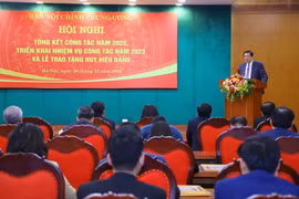 Trưởng Ban Nội chính Trung ương Phan Đình Trạc phát biểu. (Ảnh: Văn Điệp/TTXVN)