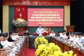 Chủ tịch Quốc hội Vương Đình Huệ phát biểu. (Ảnh: Doãn Tấn/TTXVN)