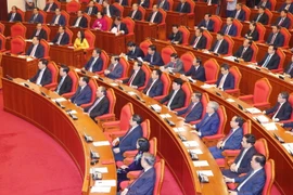 Các đại biểu dự phiên bế mạc Hội nghị lần thứ sáu Ban Chấp hành Trung ương Đảng Cộng sản Việt Nam khóa XIII. (Ảnh: Trọng Đức/TTXVN)