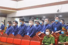 Các bị cáo tại tòa. (Ảnh: TTXVN phát)