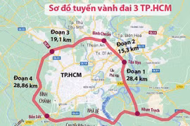 Sơ đồ tuyến vành đai 3. (Nguồn: Trung tâm báo chí Thành phố Hồ Chí Minh)