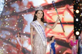 Người đẹp Huỳnh Nguyễn Mai Phương đăng quang ngôi vị Hoa hậu Thế giới Việt Nam 2022 - Miss World Vietnam 2022. (Ảnh: TTXVN phát)