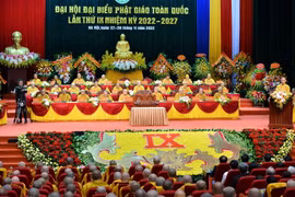Quang cảnh lễ bế mạc đại hội. (Ảnh: Minh Đức/TTXVN)