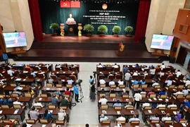 Quang cảnh buổi họp mặt. (Ảnh: Xuân Khu/TTXVN)