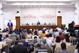 Quang cảnh họp báo. (Ảnh: Doãn Tấn/TTXVN)