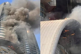 Hỏa hoạn tại tòa nhà Centaurus. (Nguồn: Propakistani)