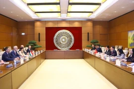 Quang cảnh buổi hội đàm. (Ảnh: Văn Điệp/TTXVN)