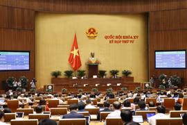 Quốc hội biểu quyết thông qua Nghị quyết về thí điểm một số cơ chế, chính sách đặc thù phát triển thành phố Buôn Ma Thuột, tỉnh Đắk Lắk. (Ảnh: Doãn Tấn/TTXVN)