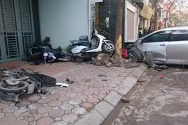 Hiện trường vụ tai nạn. (Ảnh: Cộng tác viên)