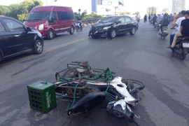 Hiện trường vụ tai nạn (Ảnh: Thành Nam/Vietnam+) 