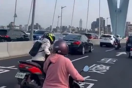 Khoảnh khắc cây cầu lắc lư dữ dội trong trận động đất cực mạnh ở Đài Loan