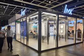 Không gian trưng bày bên trong Triển lãm Chiếu sáng Thông minh ở Hong Kong