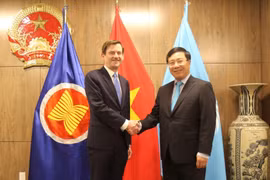 Phó Thủ tướng, Bộ trưởng Ngoại giao Phạm Bình Minh tiếp Thứ trưởng Ngoại giao Hoa Kỳ David Hale. (Ảnh: Hoài Thanh/TTXVN)