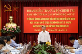 Ông Nguyễn Văn Bình phát biểu tại buổi làm việc. (Nguồn: moha.gov)