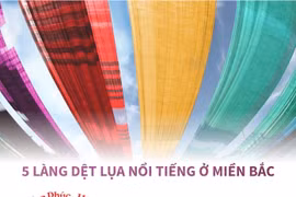 [Infographics] 5 làng nghề dệt lụa nổi tiếng ở miền Bắc