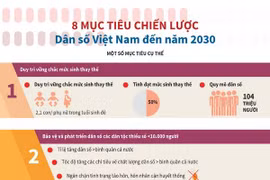 [Infographics] Tám mục tiêu Chiến lược Dân số Việt Nam đến năm 2030