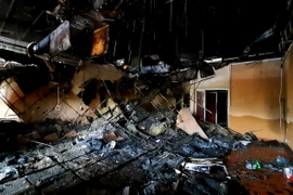 Hiện trường vụ cháy. (Ảnh: TTXVN phát)