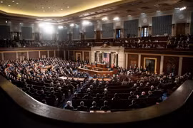 Toàn cảnh một phiên họp Quốc hội Mỹ ở Washington DC. (Ảnh: FP/TTXVN)