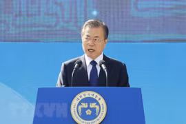 Tổng thống Hàn Quốc Moon Jae-in. (Ảnh: Yonhap/TTXVN)