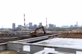 Một trong những hạng mục cải thiện, nâng cấp các công trình bảo vệ môi trường của công ty TNHH gang thép Hưng Nghiệp Formosa Hà Tĩnh. (Ảnh: Quang Quyết/TTXVN)