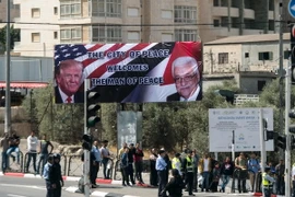 Cảnh sát tăng cường an ninh tại thành phố Bờ Tây Bethlehem ngày 23/5. (Nguồn: AFP/TTXVN)