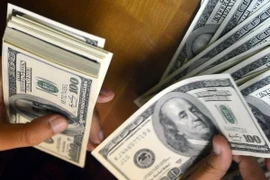 Kiểm đồng USD tại một quầy đổi tiền ở Jakarta, Indonesia. (Nguồn: AFP/TTXVN)