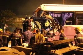 Hiện trường vụ tai nạn. (Ảnh: Huyền Trang/TTXVN)