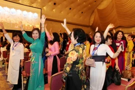 Các đại biểu doanh nhân nữ Việt Nam tham dự hội nghị. (Ảnh: Quang Hải/TTXVN)