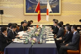 Bộ trưởng Bộ Ngoại giao Phạm Bình Minh đồng chủ trì phiên họp Ủy ban hợp tác Việt-Nhật lần thứ 9 với Bộ trưởng Ngoại giao Nhật Bản Fumio Kishida. (Ảnh: Gia Quân/Vietnam+)