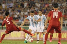 U20 Việt Nam gặp U20 Argentina. (Ảnh: Quang Nhựt/TTXVN)