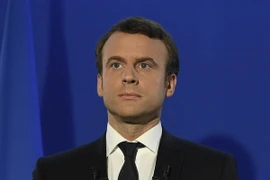 Ông Emmanuel Macron phát biểu sau khi kết quả bầu cử Tổng thống vòng 2 được công bố ở Paris ngày 7/5. (Nguồn: EPA/TTXVN)