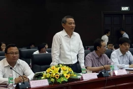 Bộ trưởng Trương Quang Nghĩa phát biểu chỉ đạo tại buổi làm việc. (Ảnh: Trần Lê Lâm/TTXVN)