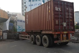 Hiện trường vụ tai nạn. (Ảnh: Thành Chung/Vietnam+)