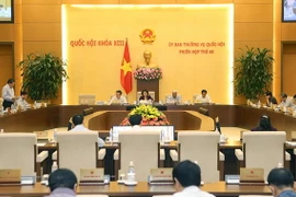 Toàn cảnh Phiên họp lần thứ 48 của Ủy ban Thường vụ Quốc hội khóa XIII. (Ảnh: Trọng Đức/TTXVN)