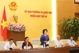 Chủ tịch Quốc hội Nguyễn Thị Kim Ngân phát biểu khai mạc. (Ảnh: Phương Hoa/TTXVN)