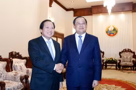 Quang cảnh buổi tiếp thân mật. (Ảnh: Phạm Kiên/Vietnam+)