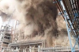 Hiện trường vụ nổ nồi hơi tại nhà máy NTPC. (Nguồn: hindustantimes)