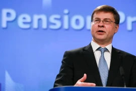 Phó Chủ tịch Ủy ban châu Âu Valdis Dombrovskis. (Ảnh: EPA/TTXVN)