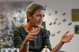 Ủy viên châu Âu phụ trách vấn đề cạnh tranh Margrethe Vestager. (Ảnh: AFP/TTXVN)