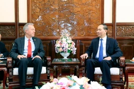 Quang cảnh buổi tiếp. (Ảnh: Nhan Sáng/TTXVN)