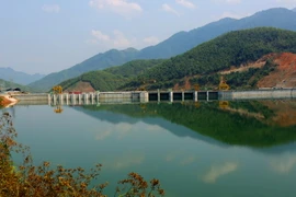 Hồ chứa nước và đập chính Thủy điện Trung Sơn, tỉnh Thanh Hóa. (Ảnh: Ngọc Hà/TTXVN)